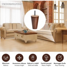 Drewniane nóżki do mebli i sof – bukowe, różne modele