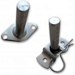 Placa universal para toldos com pino removível ou fixo