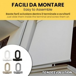 Ilhó de PVC para terminal de toldo - peça única