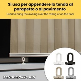 Ilhó de PVC para terminal de toldo - peça única