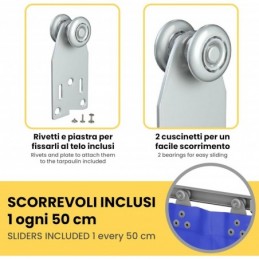 Συρόμενη ράγα MR3 Monorail για μουσαμάδες - Ευέλικτη και ανθεκτική, κατασκευασμένη στην Ιταλία