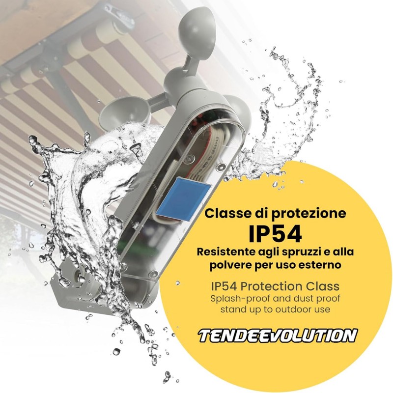 Kit Centrale Sensore Pioggia Acqua Tapparella Tenda Da Sole Telecomando 433 Kiti - Foto 4