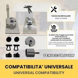 Kit de accesorii pentru copertină rabatabilă – complet și universal