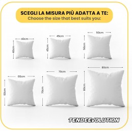 Hypoallergenisk polyesterfyllning i kudden | Tillverkad i Italien