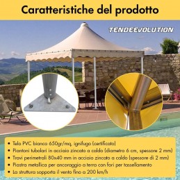 Professioneller Pavillon aus verzinktem Stahl mit feuerfester PVC-Folie