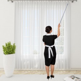 Tringle à rideaux en acier pour ouverture manuelle - 125 cm, couleurs variées