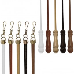 Asta Frusta in Legno per Tende 125 cm – Vari Colori