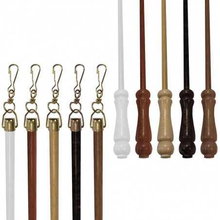 Barra de cortina de madera de 125 cm (varios colores)