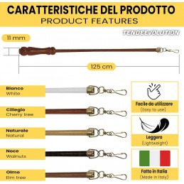 Slat Cuirtíní Adhmaid 125cm – Dathanna Éagsúla