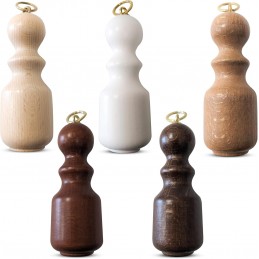 Peso de cuerda tensora de madera para barras de cortina de 35 mm: elegante y funcional.