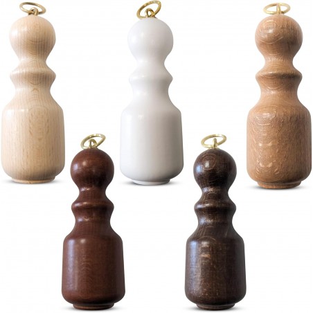 Peso de cuerda tensora de madera para barras de cortina de 35 mm: elegante y funcional.