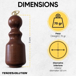 Poids de tension en bois pour tringles à rideaux de 35 mm - Élégant et fonctionnel