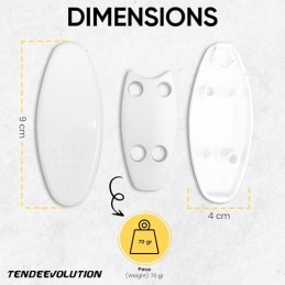 Nœud lesté de rideau en plastique blanc - Élégance et fonctionnalité - Fabriqué en Italie