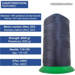 Professional Sewing Thread for Boating and Outdoors - Resistant to UV Rays and Chemicals