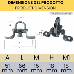 Opritor tip U pentru inele de fixare ovale | Plastic sau galvanizat
