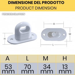 Fermo Cavallotto per Occhielli Ovali | Plastica o Zincato
