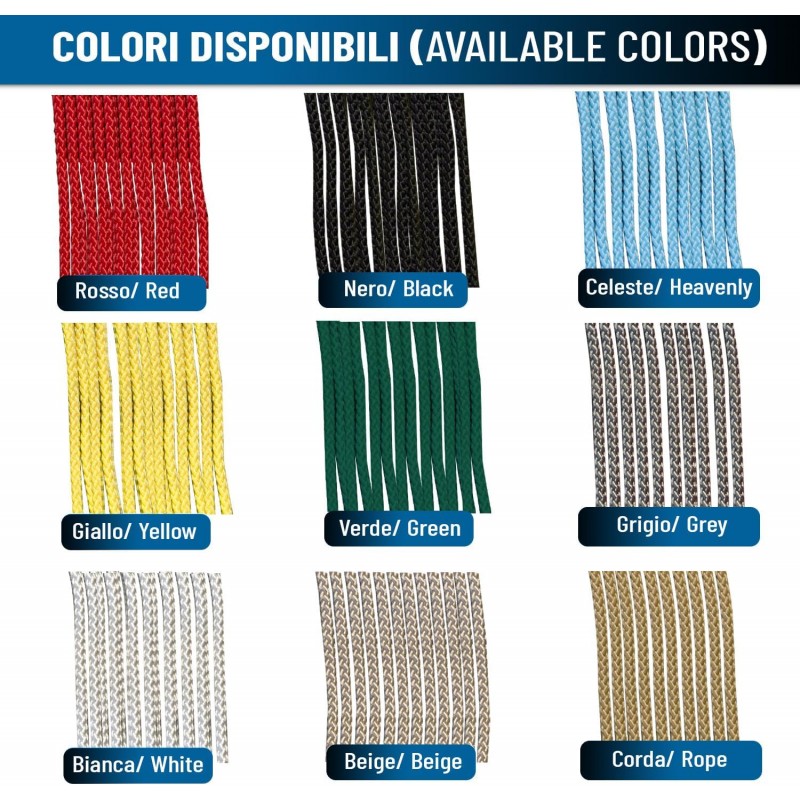 Cordão trançado de polipropileno e algodão de 5 mm – 5 m