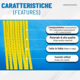 5mm Braided Polypropylene and Cotton Cord – 5m