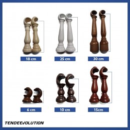Suporturi din lemn pentru tije de perdea Ø35 mm – Pereche Fabricate în Italia