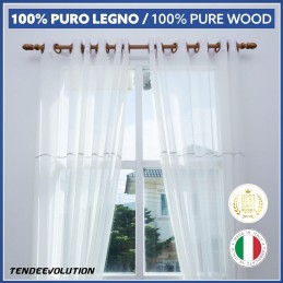 Soportes de madera para barras de cortina de Ø35 mm (par) Fabricados en Italia