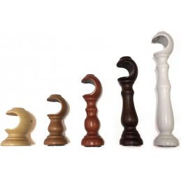 Soportes de madera para barras de cortina de Ø35 mm (par) Fabricados en Italia