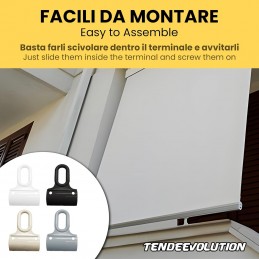 Inele de prindere tip paletă pentru copertine suspendate - Pereche din nailon ABS