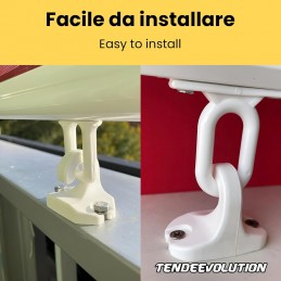 Markisekroge – par, plastik/aluminium