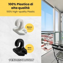 Kuke za pod tende – par, plastika/aluminij