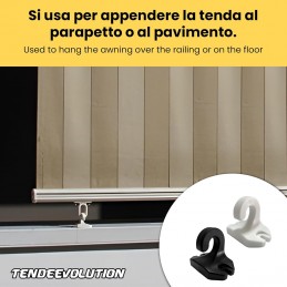Awning Floor Hooks – Pair, Plastic/Aluminum