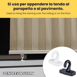 Kuke za pod tende – par, plastika/aluminij