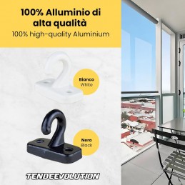 Ganci Pavimento Tenda da Sole – Coppia Plastica/Alluminio