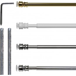 Spring-Loaded Curtain Rods – No Drilling and Adjustable