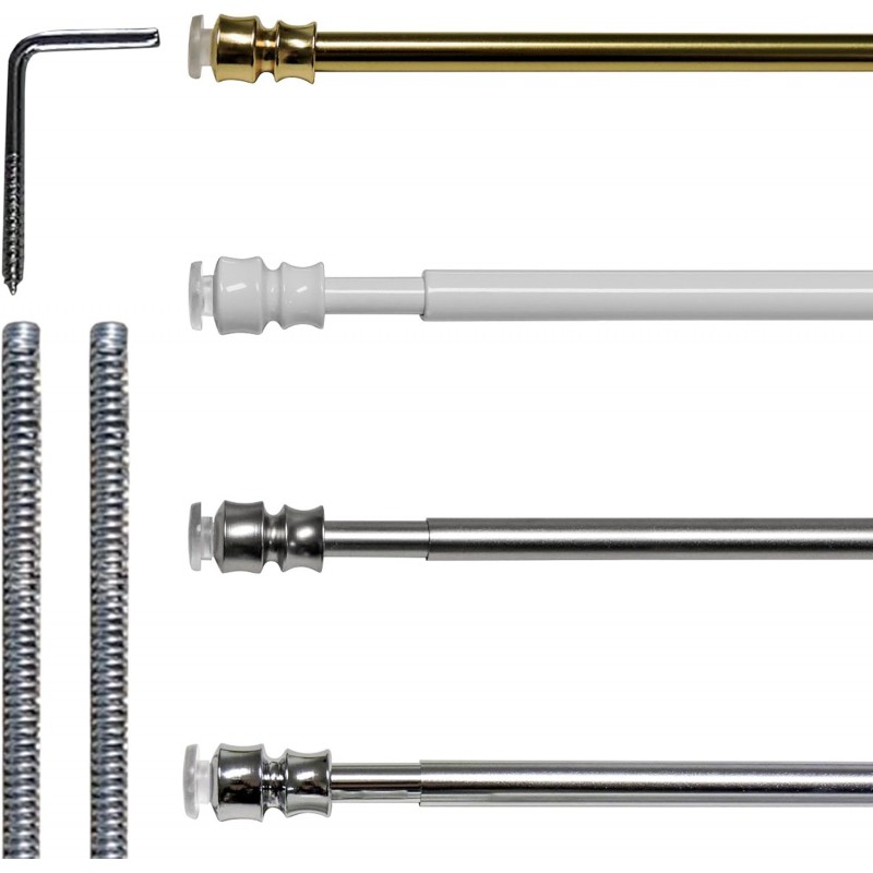 Pružinové záclonové tyče – bez vrtání a nastavitelné