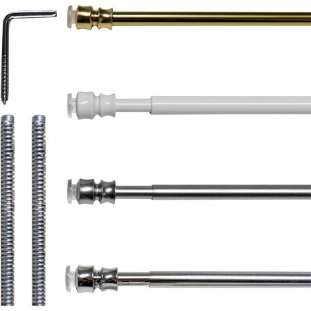 Ράβδοι κουρτινών με ελατήριο – Χωρίς τρύπημα και ρυθμιζόμενοι