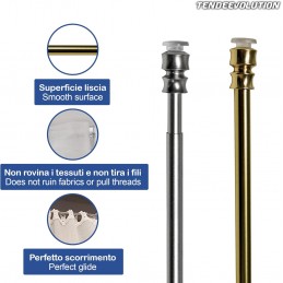Bare de perdea cu arc – fără găurire și reglabile