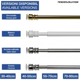 Bare de perdea cu arc – fără găurire și reglabile