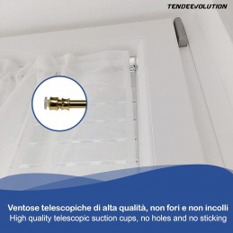 Bare de perdea cu arc – fără găurire și reglabile