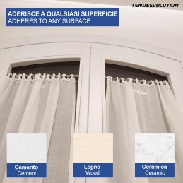 Bare de perdea cu arc – fără găurire și reglabile