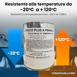 Visokotemperaturno lepilo s čopičem za tkanino za avtomobilske strope - 850 g