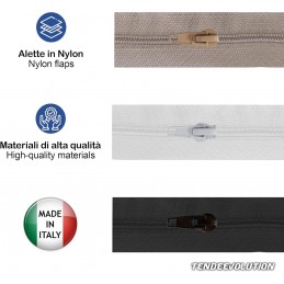 Cerniera Lampo Continua in Nylon al Metro con Cursori – Su Misura