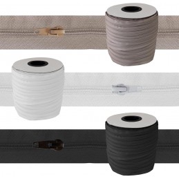 Nepretržitý nylonový zips na meter s jazdcami – vyrobený na mieru