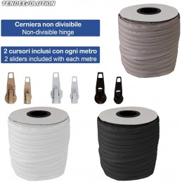 Continuous Nylon Zipper by the Meter with Sliders – Made to Measure