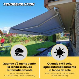 Awning Control Unit with Sun/Wind Sensor and Remote Control