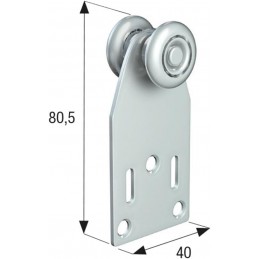Sliding Pulleys with 2 Bearings - Galvanized Iron for Tarps and Canopies