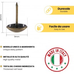 Dekoracyjne ćwieki tapicerskie – różne rozmiary i kolory