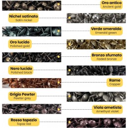 Dekorative Polsternieten – verschiedene Größen und Farben