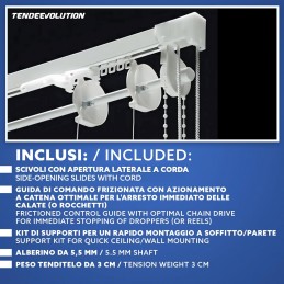 Chain-Operated Curtain Track with Side Opening