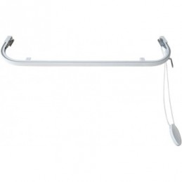 Customizable Curtain Track - Linear or Curved in White Aluminum