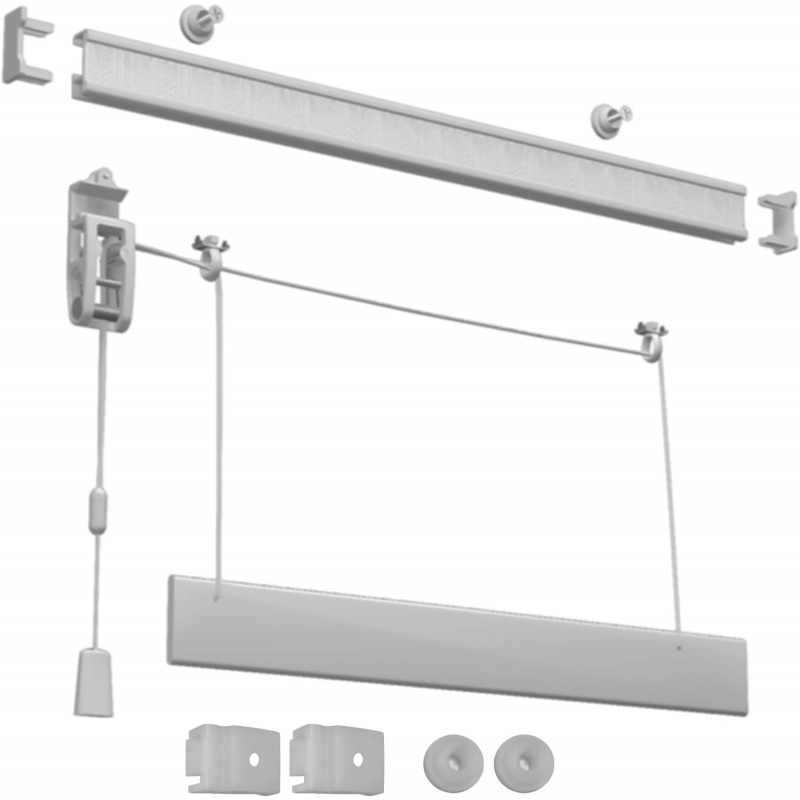 Rail sur mesure pour stores romains – Système Vetrage