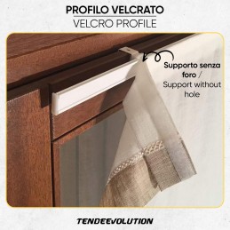 Rail sur mesure pour stores romains – Système Vetrage